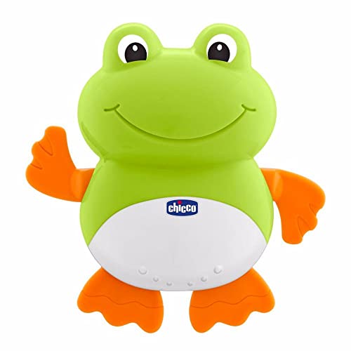 Chicco 00009727000000 Nadadora-Juguete de baño para agua y bañera, salpica al bebé, diseño rana SCHWIMMENDER Frosch, Mehrfarbig, Small von Chicco