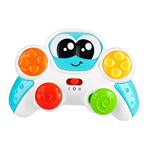 Chicco Baby Gamer Controller, Interaktives Spielzeug, Spanisch/Englisch, Videospiele, Didakty, 2 Tasten zur Aktivierung von Lichteffekten, mehr als 20 Geräusche, Lichter und Sounds, 6 Monate-3 Jahre von Chicco