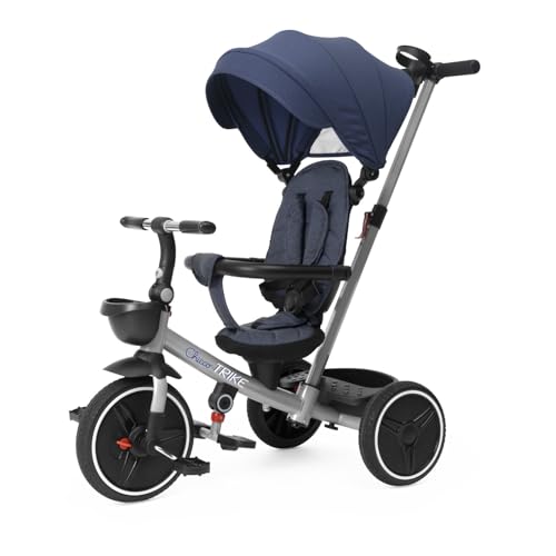 Chicco Trike 4in1, Dreirad , Entwicklungsdreirad von 6 Monaten bis 4 Jahren, folgt dem Wachstum des Kindes, abnehmbares Verdeck, EVA-Gummiräder, Teleskopgriff, Bremse, faltbar von Chicco