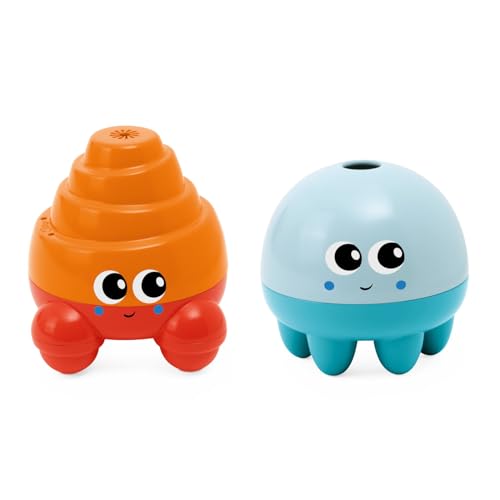 Chicco Octopus & Hagfish Badespielzeug, schwimmendes Spielzeug, mit Schaumsprudeleffekt und Duscheffekt, 6-36 Monate von Chicco