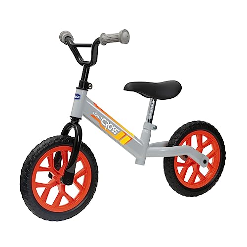 Chicco Balance Bike Cross, Kinderfahrrad ohne Pedale, Cross Country Design, große Räder, verstellbarer Lenker und Sattelstütze, pedalloses Gleichgewichtsfahrrad, Max 25 Kg, Kinderspiele 3-5 Jahre von Chicco