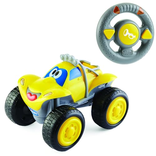 Chicco Billy Bigwheels Ferngesteuertes Auto für Kinder, RC Auto mit Intuitiver Funkfernsteuerung Lenkrad, Lichter und Geräusche, Gelb, Geschenk für Kinder ab 2 Jahren, Kinderspielzeug 2 - 6 Jahre von Chicco