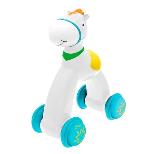 Chicco Push&Go Horse, Babyspielzeug 12-36 Monate, zur Förderung der Psychomotorik, REGT Babys zum Laufen an, farbenfrohes und ansprechendes Design, mit gummierten Rädern, Spielzeug für Kleinkinder von Chicco