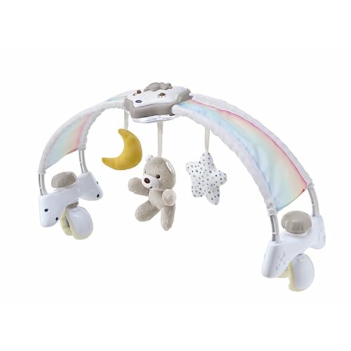 Chicco REGENBOGEN-SPIELBOGEN FÜR KINDERBETT, 2IN1 MIT LICHT UND MELODIEN, Neutralab 0 Monate, Weiß von Chicco