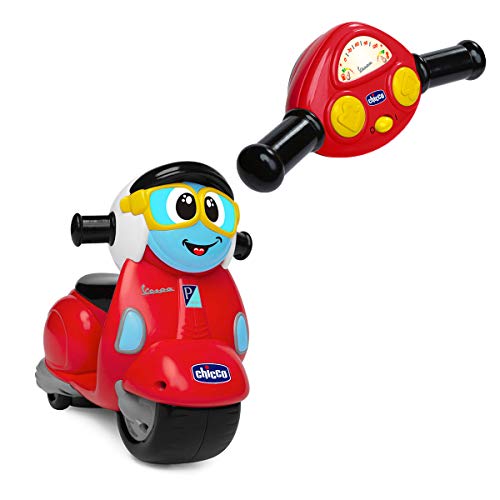 Chicco Vespa Primavera Funkgesteuertes Motorrad mit intuitivem Funklenker, Hupe und Motorsound - Geschenk für Kinder ab 2 Jahren, Spielzeug für Kinder von Chicco