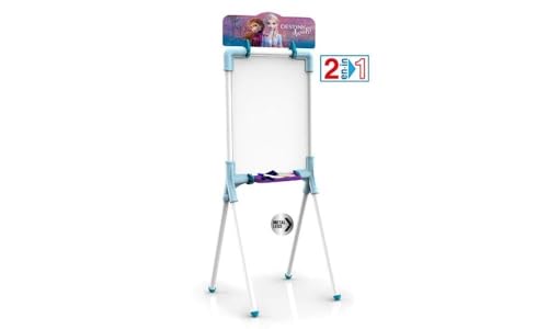 Chicos - Wendbare 2-in-1 Junior Tafel, inklusive Marker, Kreide, Radiergummi und Schablone Frozen II, Material von hoher Festigkeit und Haltbarkeit, ab 3 Jahren (53039) von Chicos