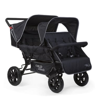 CHILDHOME Two by Two Sportwagen 4 Children Schwarz von Childhome