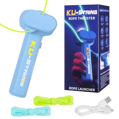 ChillPearl Lasso String Shooterm, Neueste Loop Lasso String Shooter Spielzeug,Seilschießspielzeug Handheld Zip String Rope Launcher, Rope Launcher Propeller, Lasso String Shooter für Kinder (Blue) von ChillPearl