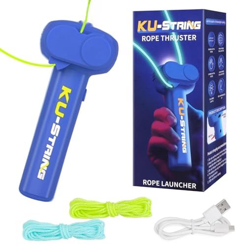 Lasso String Shooterm, Neueste Loop Lasso String Shooter Spielzeug,Seilschießspielzeug Handheld Zip String Rope Launcher, Rope Launcher Propeller, Lasso String Shooter für Kinder (dark blue) von ChillPearl