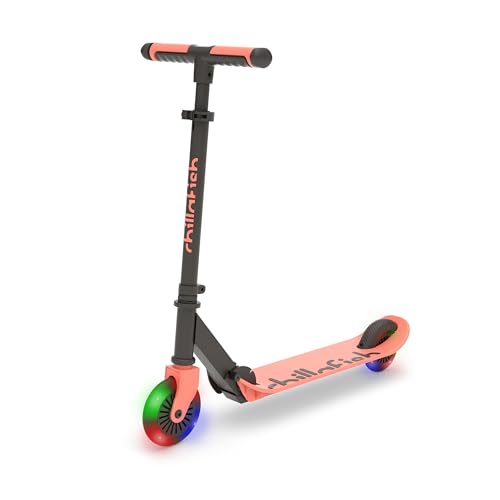 Chillafish Flexxi Glow - Faltbarer 2-Rad-Scooter für Kinder ab 5 Jahren, Roller mit höhenverstellbarem Lenker, LED-Rädern und integrierter Fußbremse CPFM02FLA von Chillafish