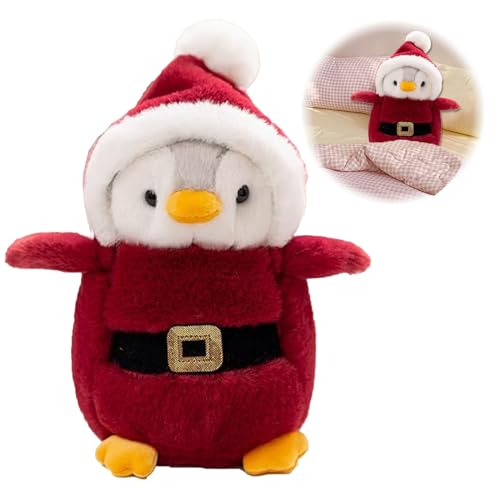 Pinguin Kuscheltier, 25 cm Weihnachten Pinguin Plüschtier Christmas Stofftier Schmusetier zum Kuscheln & Spielen Stofftier Pinguin Weihnachten Geschenk für Jungen Mädchen von Chingcoo