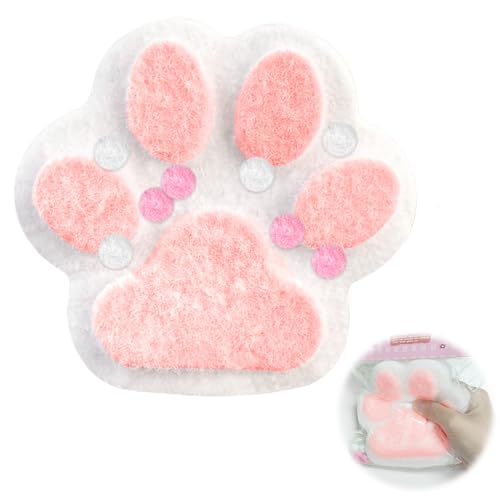 Chingcoo Taba Squishy, Cat Paw Squishy Katzenpfoten, Fufu Squishy, Squishy Pfote, Squeeze Toy, Große Größe Cat Paw Squishy, Cat Paw Squeeze Toy, Katzenpfoten Quetschspielzeug (Rosa+Weiß) von Chingcoo