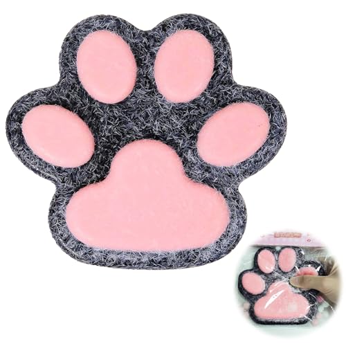 Chingcoo Taba Squishy, Cat Paw Squishy Katzenpfoten, Fufu Squishy, Squishy Pfote, Squeeze Toy, Große Größe Cat Paw Squishy, Cat Paw Squeeze Toy, Katzenpfoten Quetschspielzeug (Schwarz+Rosa) von Chingcoo