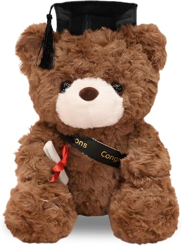 Chingcoo Teddybär Plüschtier Examensbär Bachelor Geschenk Teddybär Klein Graduation Gift Bestandene Prüfung Geschenk Abschluss Teddybär Bachelor Abschluss Geschenk Kuscheltier für Mädchen Jungen von Chingcoo