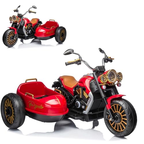 Chipolino Kinder Elektromotorrad Duo TRON, Beiwagen, Musikfunktion, für 2 Kinder, Farbe:rot Chipolino Kinder Elektromotorrad Duo TRON, Beiwagen, Musikfunktion, für 2 Kinder, Farbe:rot von Chipolino