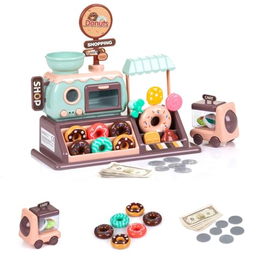 Chipolino Spielzeug Donut Shop 34-teilig Mini-Ofen, Licht, Kekse Donuts Lutscher, Farbe:braun von Chipolino