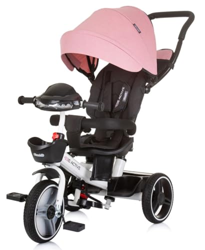 Chipolino Tricycle Dreirad Be Active 2 in 1 Sitz drehbar Musik Licht drehbar, Farben:rosa von Chipolino