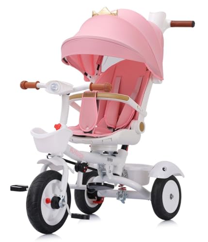 Chipolino Tricycle Futuro 2 in 1 faltbar, Becherhalter, Musik, Licht, PU-Räder, Farbe:rosa von Chipolino