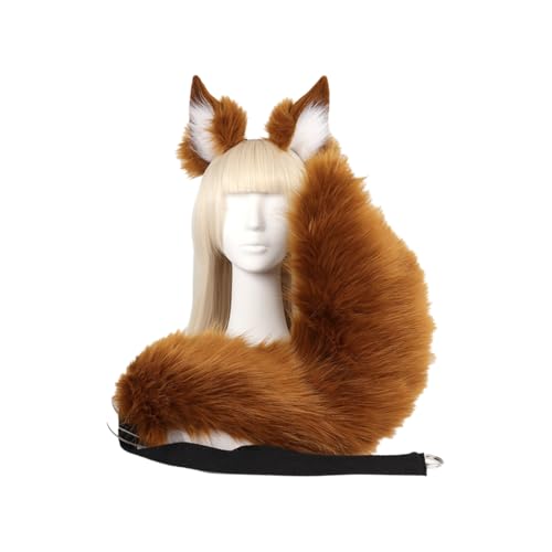 ChongKuan Fuchs Kostüm Komplettset Mit Therian Ears Und Fox Tail – Ideal Für Mottopartys Und Cosplay in 4 Farben (1) von ChongKuan