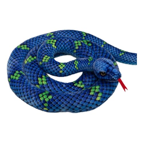 Schlange Kuscheltier - 70cm, 190cm, 280cm - 6 Farben - Plüsch Schlange, Kuschelschlange, Stofftier Schlange - Perfektes Spielzeug & Geschenk (190cm,Blau) von ChongKuan