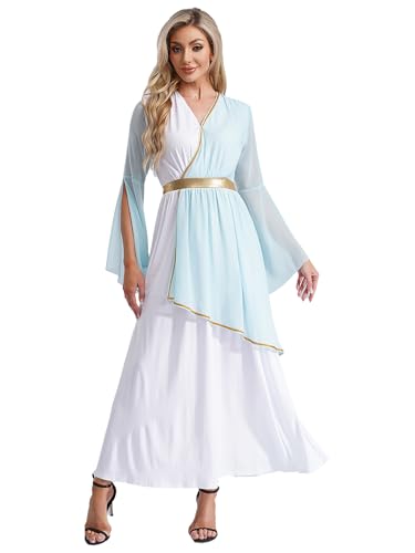 Choomomo Griechische Göttin Damen Römische Griechin Toga Kleid Karneval Faschnacht Mottoparty Verkleidung Faschingskostüme Hellblau M Choomomo Griechische Göttin Damen Römische Griechin Toga Kleid Karneval Faschnacht Mottoparty Verkleidung Faschingskostüme Hellblau M von Choomomo