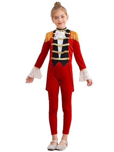 Choomomo Mädchen Zirkusdirektor Kostüm Langarm Dompteur Frack Blazer Jacke Mit Hose Militärische Karneval Weihnachten Halloween Verkleidung Rot 146-152 Choomomo Mädchen Zirkusdirektor Kostüm Langarm Dompteur Frack Blazer Jacke Mit Hose Militärische Karneval Weihnachten Halloween Verkleidung Rot 146-152 von Choomomo