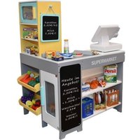 Moderner Kaufladen aus Holz mit echten Supermarktfunktionen. Mit 2 Warentrenner, einen großen Aufbewahrungsschrank und eine Eistruhe mit Tür. 2 Tafeln für Angebote. Moderner Kaufladen aus Holz mit echten Supermarktfunktionen. Mit 2 Warentrenner, einen großen Aufbewahrungsschrank und eine Eistruhe mit Tür. 2 Tafeln für Angebote. von Chr. Tanner GmbH