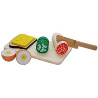 Vesperbrett zum Scheiden mit Brot, Käse, Gurke, Wurst und Messer aus Holz Vesperbrett zum Scheiden mit Brot, Käse, Gurke, Wurst und Messer aus Holz von Chr. Tanner GmbH