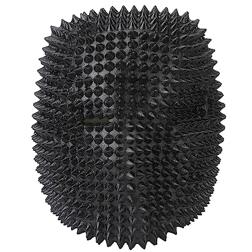 Chrees Halloween Spikes Maske Durian Gesichtsbedeckung Sicherer Helm Halloween Kostüm Halloween Cosplay Party Nieten Spikes Gesichtsbedeckung (Schwarz) von Chrees