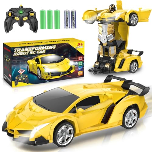 Chridark Ferngesteuertes Auto Transformator Spielzeug Transform RC Auto Roboter für Kinder Geschenk für 3-8 Jahre Mädchen Junge Spielzeug Geburtstag Kinderspielzeug von Chridark