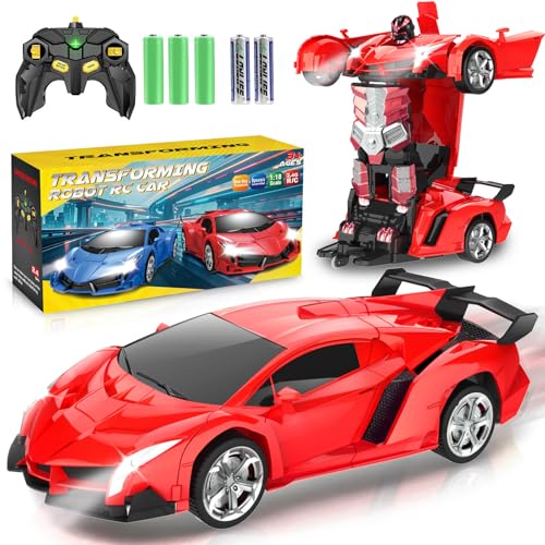 Chridark Ferngesteuertes Auto Transformator Spielzeug Transform RC Auto Roboter für Kinder Geschenk für 3-8 Jahre Mädchen Junge Spielzeug Geburtstag Kinderspielzeug von Chridark