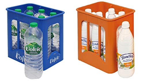 tanner DER KLEINE KAUFMANN TANNER Deco - Set aus je eine Kiste mit 6 Flaschen Volvic /6 Flaschen Landliebe, für Kaufmannsladen, lebensmittelechtes Design, 0072.6 von Christian Tanner