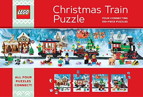 Lego Christmas Train Puzzle: Four Connecting 100-piece Puzzles von Chronicle Books