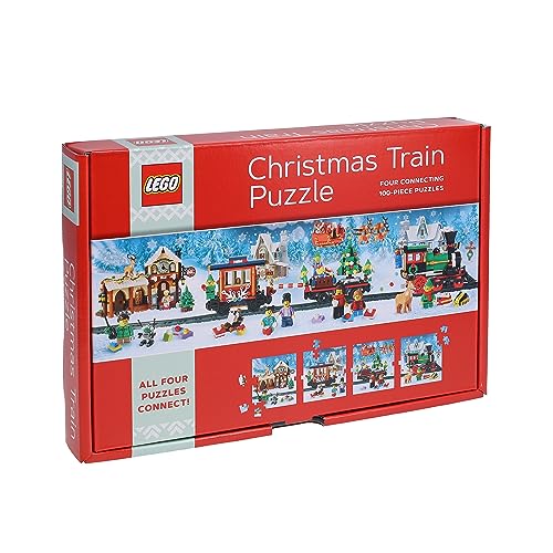 Lego Christmas Train Puzzle: Four Connecting 100-Piece Puzzles von Chronicle Books