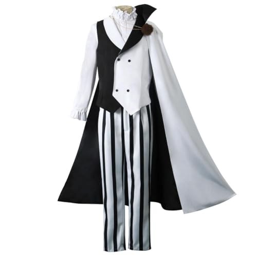 Chukamalilayi Bungo Stray Dogs Cosplay Kostüm Full Set Edgar Allan Poe Halloween Outfits Anime Rollenspiel Cosplay Kostüm (typ2, L) von Chukamalilayi