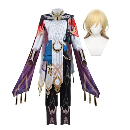 Chukamalilayi Navia/Kamisato/Kaveh Spielfigur Anime Kostüm Rollenspiel Peripherie Cosplay Kostüm Halloween Anime Uniform Set Perücke/Kleid Set Comic-Con Maskerade (typ6, L) von Chukamalilayi