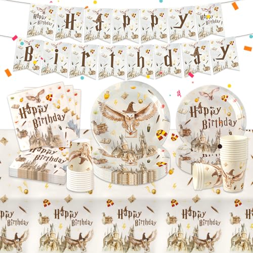 Wizard Pappteller Kindergeburtstag Deko- Magischer Geburtstag Geschirr Deko Wizard Geburtstagsdeko Partygeschirr Set Party Supplies Deko Banner Tischdecke Servietten Teller Tassen Jungen Mädchen Wizard Pappteller Kindergeburtstag Deko- Magischer Geburtstag Geschirr Deko Wizard Geburtstagsdeko Partygeschirr Set Party Supplies Deko Banner Tischdecke Servietten Teller Tassen Jungen Mädchen von Chukua
