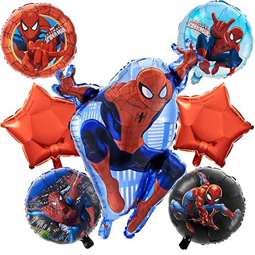 ballon Chukua 10 PCS Spider Luftballons Geburtstag Deko Jungen Spider Folienballon Spidey Geburtstagsdeko für Kindergeburtstag Ballon Spider Thema Party Supplies Dekoration von Chukua