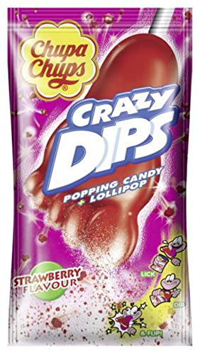 Chupa Chups Lutscher Crazy Dips - Erdbeere von Chupa Chups