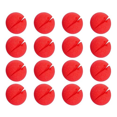 16pcs Rot Clown Nase Schaumnase Clownsnasen Kostüm für Halloween Karneval Cosplay Fasching Mottopartys Party (Klassisch, 16, Count) von Chyuxinda