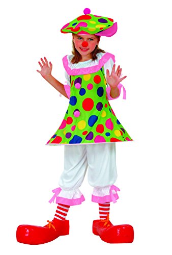 Blumen Paolo – Clown Monella Kostüm Mädchen Girls, mehrfarbig, 7 – 9 Jahre, 61114.l von Ciao