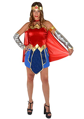 Ciao 11678.S Wonder Woman Disguise, Women, Red, Blue, Size S von Ciao