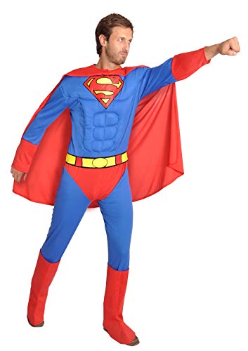 Ciao 11686 Superman Disguise, Men, Blue, Red, Size XL von Ciao