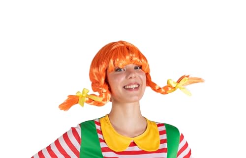 Ciao PIPI Carrot-Hair Disguise Mädchen Damen Wig with moldable Braids von Ciao