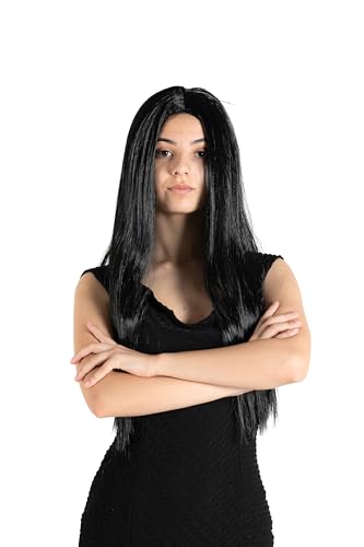 Ciao 23083 Morticia Addams Wig, Women, Black, One Size von Ciao