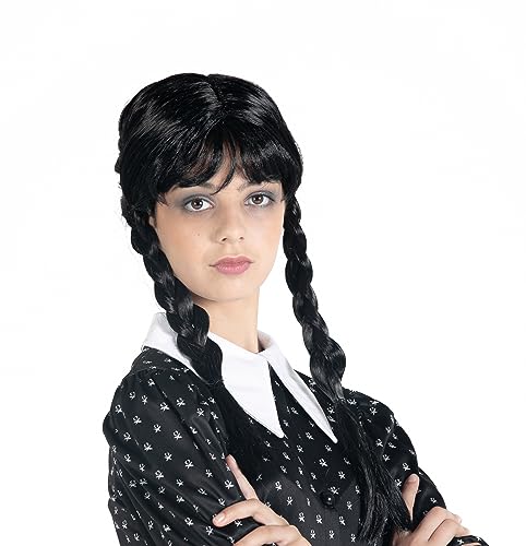 Ciao 31431 Wednesday Addams Wig, Black von Ciao