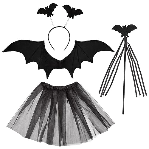 Ciao- Batty kleine Fledermaus Verkleidungsset Kit Mädchen (Flügel, Zauberstab, Tiara, Tutu-Rock) von Ciao