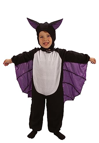 Ciao- Baby Bat costume disguise unisex baby (Size 1-2 years) with bonnet with ears, Black, Purple, White von Ciao