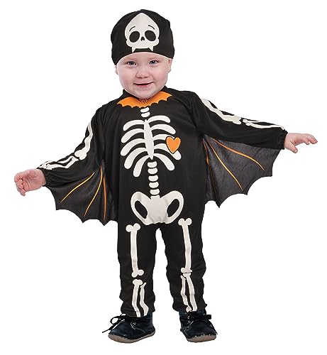 Ciao- Baby Bat Skeleton costume disguise unisex baby (Size 1-2 years) with bonnet von Ciao