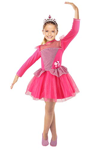 Ciao- Barbie Ballerina Princess costume dress disguise official girl (Size 4-5 years), Rosa von Ciao